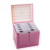 10 Layers Acrylic Eyelash Storage Box,Eyelash Holder Extension Tool,Makeup Organizer False Eyelashes Glue Pallet Holder, Grafting Eye lashes Close-Packed Display with 10 Pallets (Pink) view 4