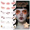 Glitter Freckles, 24PCS Glitter Freckles Face Tattoo, Sparkle Freckles for Women, Waterproof Gold Temporary Face Tattoos Glitter Glow Up Patches Makeup Patches (Halloween 6pcs) view 1