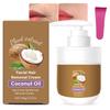 Coconut Oil Facial Hair Removal Cream, 100g Plant Extract Coconut Oil Gentle Body Hair Remover Cream for Women Upper Lip and Chin, Painless and Non-sticky, Soothing Skin (1pc/100g) view 1