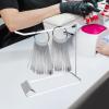 Fiocias Nail Cards Holder Iron Shelf Accessory Versatile for Dressing Table Practice Tool 7.8x2.9x7.9inch, White view 3
