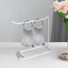 Fiocias Nail Cards Holder Iron Shelf Accessory Versatile for Dressing Table Practice Tool 7.8x2.9x7.9inch, White view 4