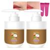 Coconut Oil Facial Hair Removal Cream, 100g Plant Extract Coconut Oil Gentle Body Hair Remover Cream for Women Upper Lip and Chin, Painless and Non-sticky, Soothing Skin (2pc/200g) view 1