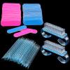 152pcs Nail Care Kit,100pcs Nail Files,50pcs Nail Care Sticks, Cuticle Manicure and Pedicure Stick,2pcs Handle Grip Nail Brush Manicure and Pedicure Tools KitBlue) view 1