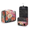 Ethebre Summer Tropical Hibiscus Travel Toiletry Bag with Hanging Hook, Waterproof Hanging Makeup Organizer Portable Cosmetic Bag for Women & Men Travel Essentials Accessories view 2