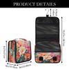 Ethebre Summer Tropical Hibiscus Travel Toiletry Bag with Hanging Hook, Waterproof Hanging Makeup Organizer Portable Cosmetic Bag for Women & Men Travel Essentials Accessories view 3