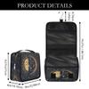 Ethebre Bohemian Style Sun Moon Travel Toiletry Bag with Hanging Hook, Waterproof Hanging Makeup Organizer Portable Cosmetic Bag for Women & Men Travel Essentials Accessories view 3
