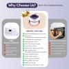 Mini Wax Warmer for Hair Removal  Portable Mini Wax Pot for Small Areas: Face, Nose, Eyebrow, Lip, Underarm  Compact Travel Kit for Men and Women with 2 Silicone Pots & 3 Spatulas (Purple) view 3