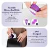 Mini Wax Warmer for Hair Removal  Portable Mini Wax Pot for Small Areas: Face, Nose, Eyebrow, Lip, Underarm  Compact Travel Kit for Men and Women with 2 Silicone Pots & 3 Spatulas (Purple) view 4