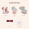 Flower Knows Swan Ballet 5-Piece Makeup Set,Shine Lipstick(B03) + Powder Blush(05) + Eyeshadow(01) + Canvas Tote Bag + Hair Clip,Gift for Girls & Women view 2