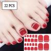 6 Pieces of Summer toenail Stickers French Diamond toenails Gradient self-Adhesive Full Stickers Ladies Flash Black and red toenails Design with Nail File view 2