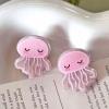 4PCS Jellyfish Claw Clips,Jellyfish Hair Clips,Animal Shape Hair Claw Clips, Acetate Hair Clips for Girls,Small Hair Barrettes for Women (Jellyfish) view 3