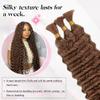 10 Inch Deep Wave Human Braiding Hair for Boho Braids  120g 3 Bundles/Pack Auburn Ginger 100% Unprocessed 12A Brazilian Virgin Human Hair Bulk, No Weft, Wet & Wavy Curly Extensions view 3