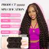 10 Inch Deep Wave Human Braiding Hair for Boho Braids  50g 1 Bundles/Pack Chocolate Brown 100% Unprocessed 12A Brazilian Virgin Human Hair Bulk, No Weft, Wet & Wavy Curly Extensions view 2