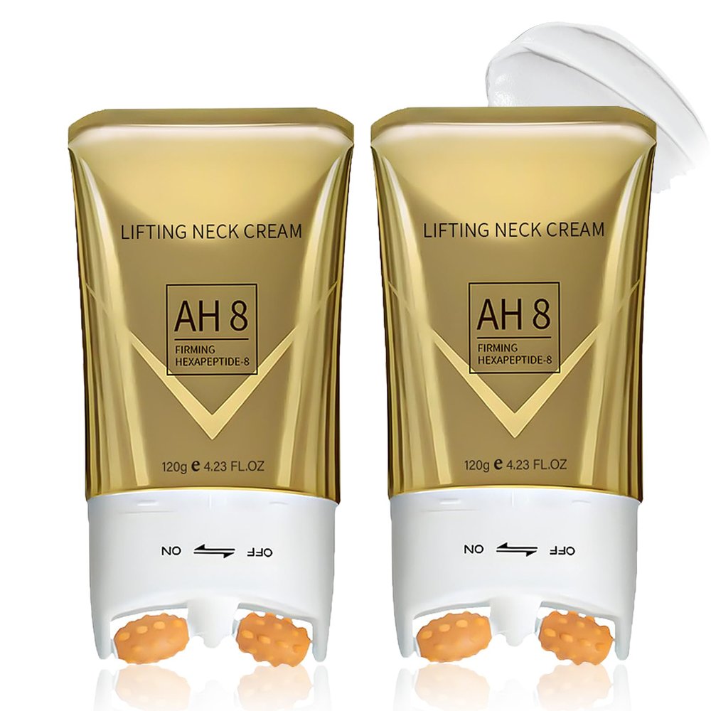 PEAQ SKIN Firming Neck Cream, AH-8 Firming Neck Roller Cream, Tightening Lotions for Crepey Skin Body Care Comfort, Moisturizing, Skin Care & Repair for Women and Men (2pcs, 4.23 Oz)