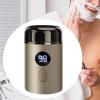 Electric Shaver Facial Beard Trimmer Mini Shaver for Car Business Office Travel with USB Cable- Gold view 2