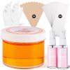 Sugar Wax Kit for Hair Removal: 10.6 Organic Sugaring Wax for Face Body Legs Bikini Back - with Large Strips and Sticks, Care Oils and Gloves view 1