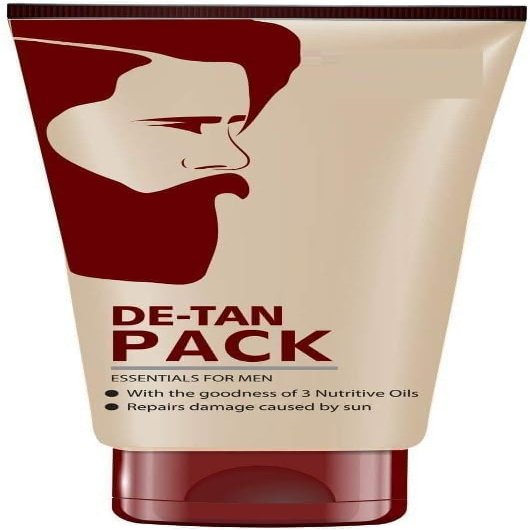De-Tan Pack for Men, Skin Brightening Face Pack with Mint and Eucalyptus Oil, Sun Damage Protection, 4.23 oz