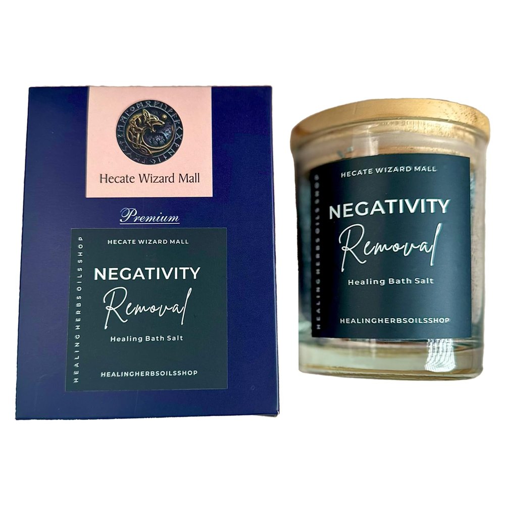 Hecate Magic Mall Negativity Removal Bath Salt  75+ Cleansing Herbs & Oils  Spiritual Detox Bath for Evil Eye, Bad Energy, Aura Cleansing, Home & Body Purification  Moon Charged