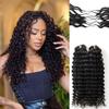 100% Human Hair Knotless Pre-Separated Crochet Hair Extensions Ocean Wave Feather Hair Water Wave Feather Line Hair Extensions Natural Color 16Inch 120g view 1