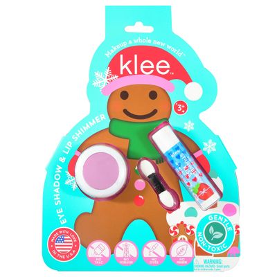 Klee Naturals Holiday Eye Shadow and Lip Shimmer Makeup Kit. Gentle and Non-Toxic. Perfect for Kids and Tweens. Made in USA. (Icicle Sparkles)