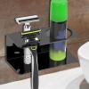 Bothyi Razor and Shaving Cream Holder Double Stand Wall Mounted Mens' Gift Practical Bathroom Kitchen Organizer Storage Rack view 4