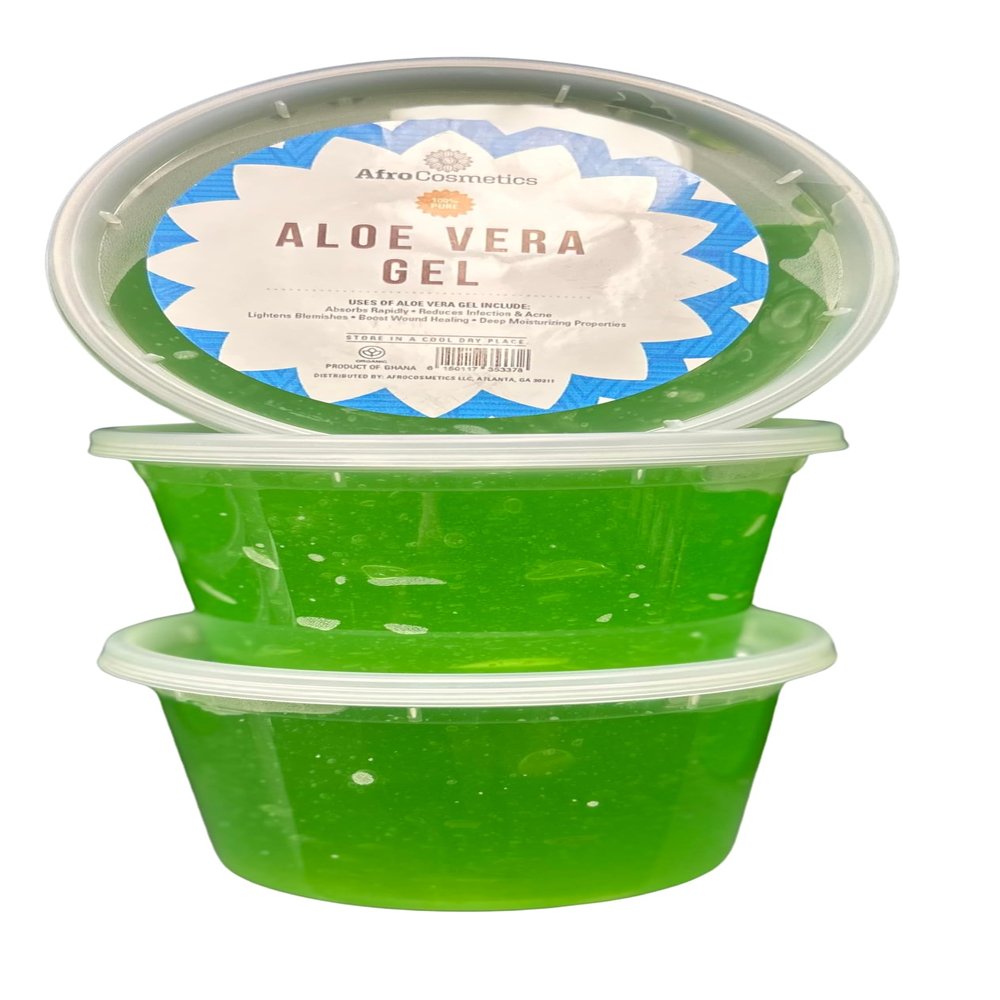 AFROCOSMETICS Green Aloe Vera Gel Tube, 100% Pure Natural Organic, Moisturizer For Skin, Face, Body, Soap, Hair Bulk wholesale 16 OZ
