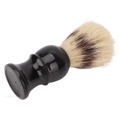 NinthAvenue Basics Shaving Brushes For Men, Small Portable Black with Curved Handle Shaving Cream Brush Foaming Beard Cleaning Brush For Home Salon Travel