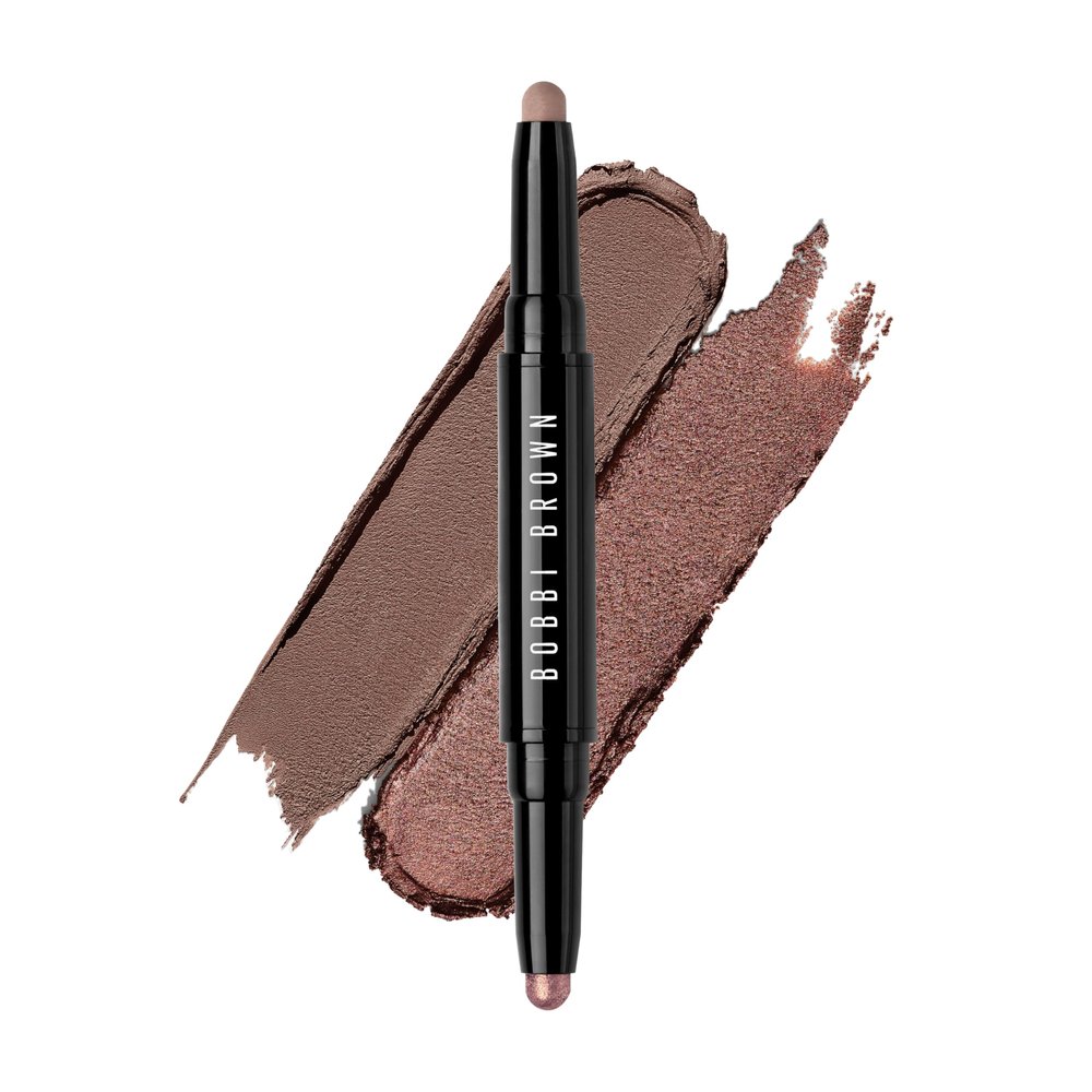 Bobbi Brown Dual-Ended Long-Wear Cream Shadow Stick | Swipe & Go Cream Eyeshadow Stick | 24-Hour Wear for Effortless Eyes, 0.06 Ounce, Pyrite/Muted Taupe