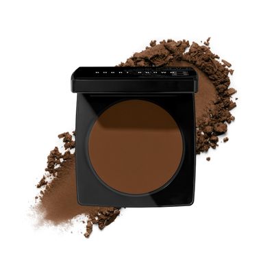 Bobbi Brown Sheer Finish Pressed Powder | Oil-Absorbing, Mattifying Setting Powder for All-Day Shine Control | Includes Puff, 0.32 Ounce, Warm Espresso