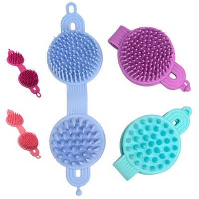 3 Double Soft Silicone Bath Brushes, Body Brush for Bathing, Durable and Easy to Clean, Massage and Skin Exfoliation, Bath Massage, Soft Skin, Ideal for Babies and Pets