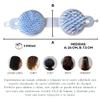3 Double Soft Silicone Bath Brushes, Body Brush for Bathing, Durable and Easy to Clean, Massage and Skin Exfoliation, Bath Massage, Soft Skin, Ideal for Babies and Pets view 2