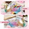 5 Pcs Extra Large Body Powder Puff and Container Set  5.43" Oversize Crystal Powder Container | 3.54" Ultra-Soft Velour Puff, Washable & Reusable, Ideal for Face/Body Glitter & Wet/Dry Makeup view 4