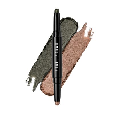 Bobbi Brown Dual-Ended Long-Wear Cream Shadow Stick | Swipe & Go Cream Eyeshadow Stick | 24-Hour Wear for Effortless Eyes, 0.06 Ounce, Caf/Gilded Green