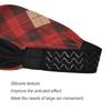 Amooorous Red and Black Checkerboard no slip baseball headband Elastic head sweat bands for women for tennis Volleyball Running vinchas para el cabello de mujer view 3