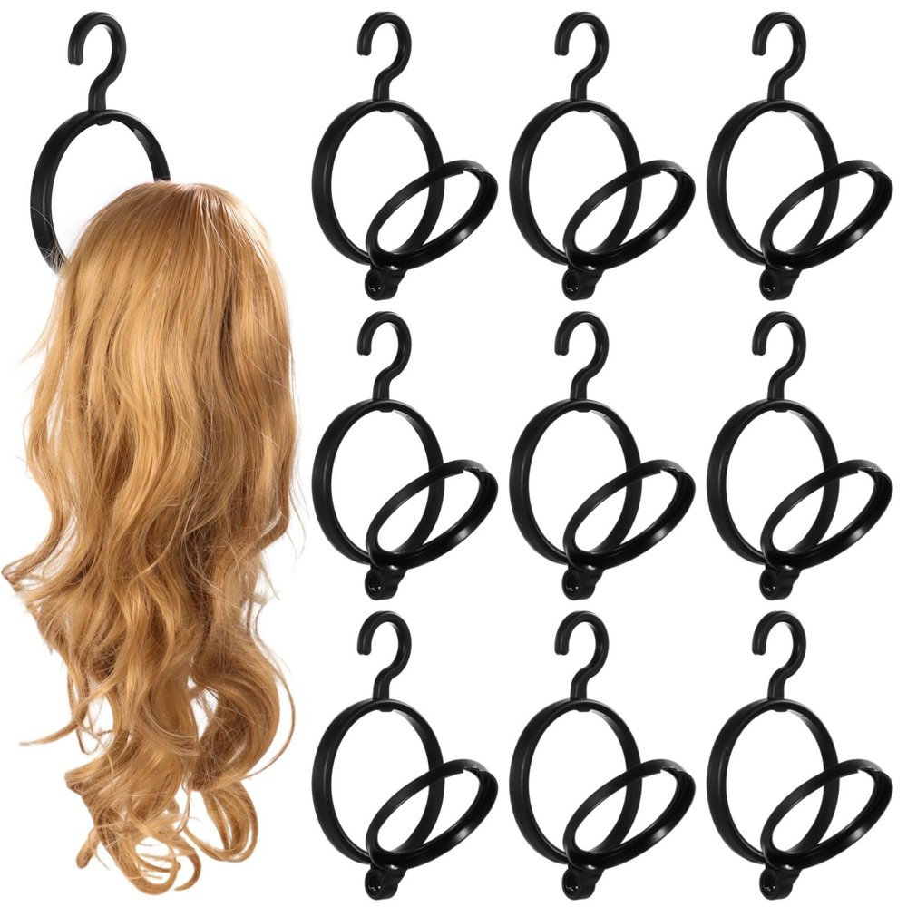 10-Piece Wig Stands For Display & Storage, Foldable Travel-Friendly Holder For Multiple Wigs