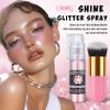 AWCCXMYM Body Glitter Spray Sparkle Hairspray Highlighter Glitter Shiny Spraay for Hair and Body,Face Glitter Powder for Halloween,Christmas,Concert Accessories Party Body Makeup(Pink) view 2