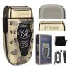 Domary Electric Shaver, Mens Bald Head Hairdresser Digital Display Electric Reciprocating Three Speeds Full Metal Body LCD Power Display Dual Mesh Reciprocating Heads Replaceable Heads view 1