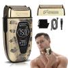Domary Electric Shaver, Mens Bald Head Hairdresser Digital Display Electric Reciprocating Three Speeds Full Metal Body LCD Power Display Dual Mesh Reciprocating Heads Replaceable Heads view 2