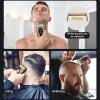 Domary Electric Shaver, Mens Bald Head Hairdresser Digital Display Electric Reciprocating Three Speeds Full Metal Body LCD Power Display Dual Mesh Reciprocating Heads Replaceable Heads view 4