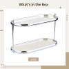 2-Tier Metal Frame Perfume Holder, Stylish Stand, Dresser Vanity Perfume Organizer With Transparent Acrylic Trays For Bedroom view 2