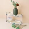 2-Tier Metal Frame Perfume Holder, Stylish Stand, Dresser Vanity Perfume Organizer With Transparent Acrylic Trays For Bedroom view 4