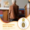 12 Embossed Glass Holy Water Bottles with Golden Cap, Portable & Refillable Containers for Spiritual Favors view 4