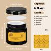 12 Pack 4oz Airtight Amber Jars - Leak Proof Cosmetic Containers with Inner Caps & Liners, UV Protection for DIY Lotion, Travel, Candle Supplies (Black) view 2