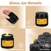 12 Pack 4oz Airtight Amber Jars - Leak Proof Cosmetic Containers with Inner Caps & Liners, UV Protection for DIY Lotion, Travel, Candle Supplies (Black) view 3