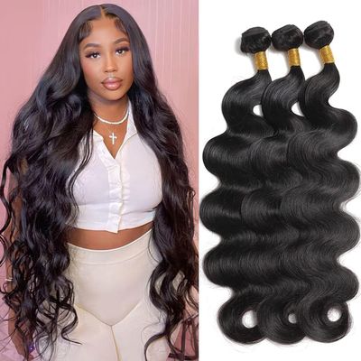 10A Human Hair Bundles 20 22 24 Inch Body Wave Bundles Human Hair 100% Unprocessed Brazilian Virgin Hair Quick Weave Extensions Natural Black