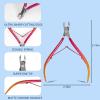 Criyar Cuticle Nippers Kit: Precision Nano-Coated Stainless Steel Cuticle Trimmer Remover for Fingernails and Toenails, Cutter for Manicure Pedicure, Nail Clippers Tools for Women (Red+Blue 2PCS) view 2