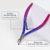 Criyar Cuticle Nippers Kit: Precision Nano-Coated Stainless Steel Cuticle Trimmer Remover for Fingernails and Toenails, Cutter for Manicure Pedicure, Nail Clippers Tools for Women (Red+Blue 2PCS) view 3