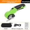 Cordless electric scissors, rechargeable rotating cardboard knife, LED light, ergonomic handle, suitable for cutting fabrics, leather, cardboard and carpets (Green tool packaging (1500mAh) view 2