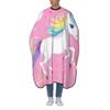 Extra Long Haircut Barber Cape Cover - Hairdressing Apron Pink Unicorns Rainbow Cloud Hairdressing Gown Cover for Hair Cutting view 2