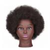 Afro Human Hair Mannequin Head for Braiding, Black Cosmetology Mannequin Head for Hair Styling 8 Inches Training Doll Head with Stand for Practic Braiding view 2